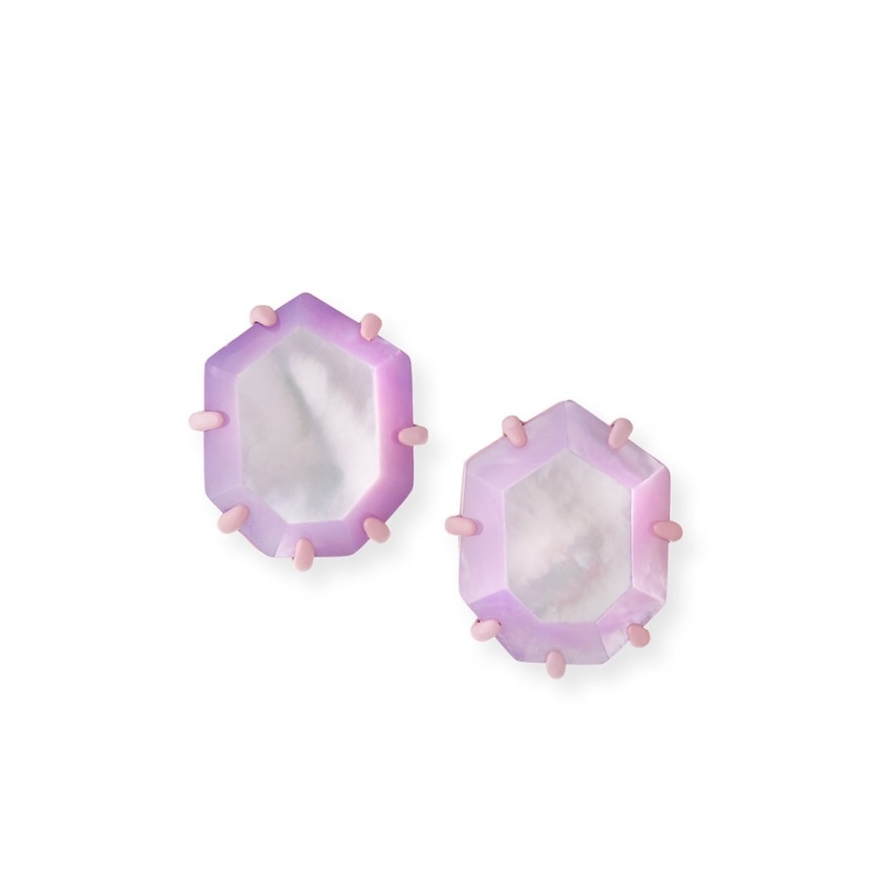 NWT Kendra Scott Morgan Lilac Stud Earrings - Picture 4 of 5